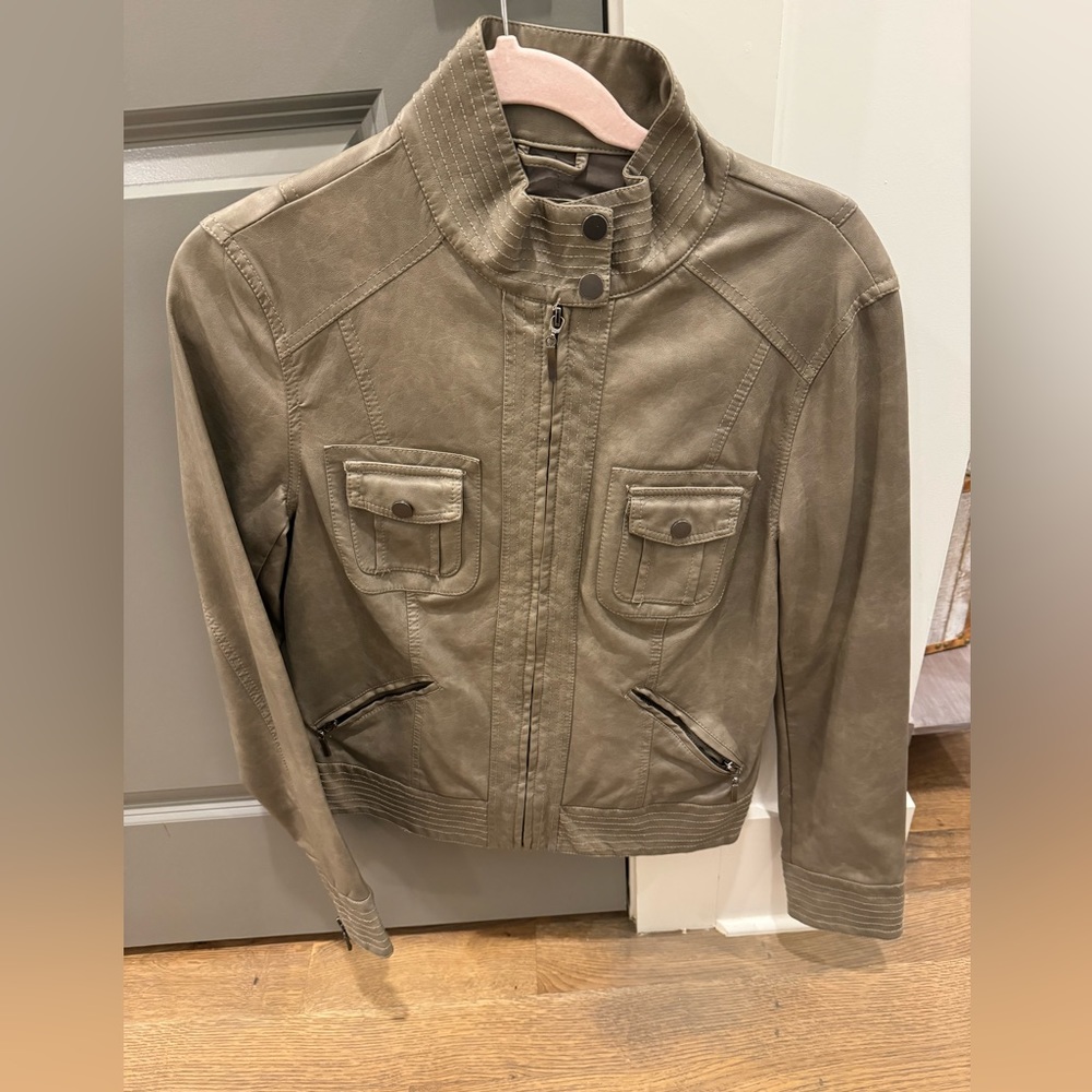 Faux leather jacket